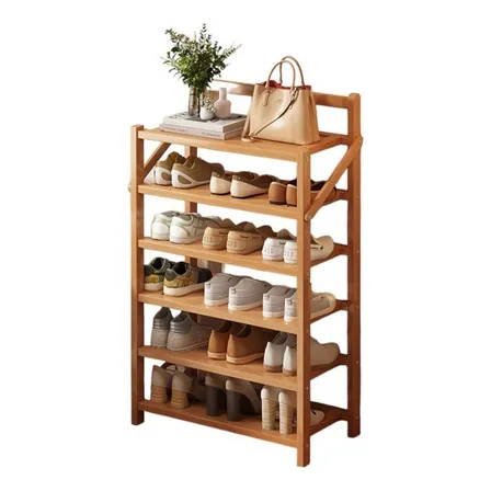 Zapatero Organizador Plegable Bambú Multiuso 6 Niveles 10654