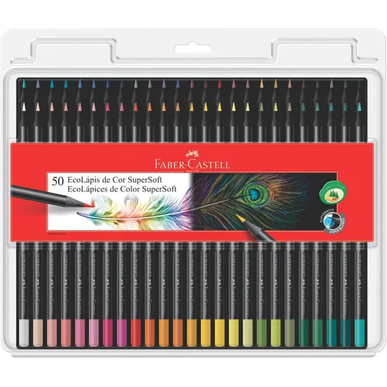 Lápices De Colores Faber Castell Supersoft X 50 Trazo Frios