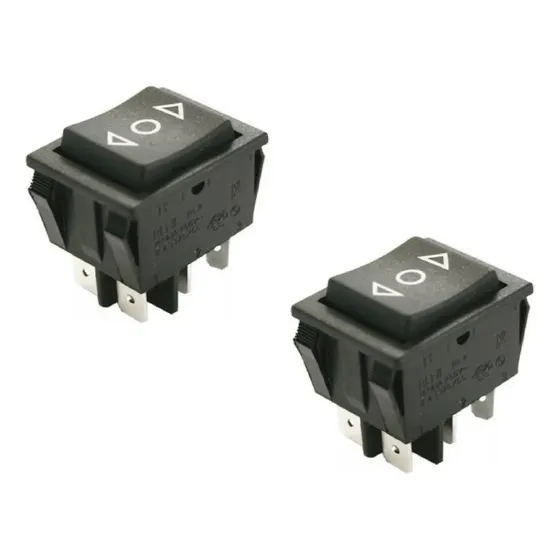 2 Pz Switch Balancin Momentaneo Doble Posicion 6 Pin 3 Pasos Negro