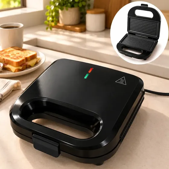 Sanduicheira 2 em 1 Elétrica Grill Antiaderente 750W