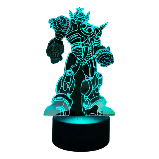 Lampara Ilusión 3d Megazord Power Rangers