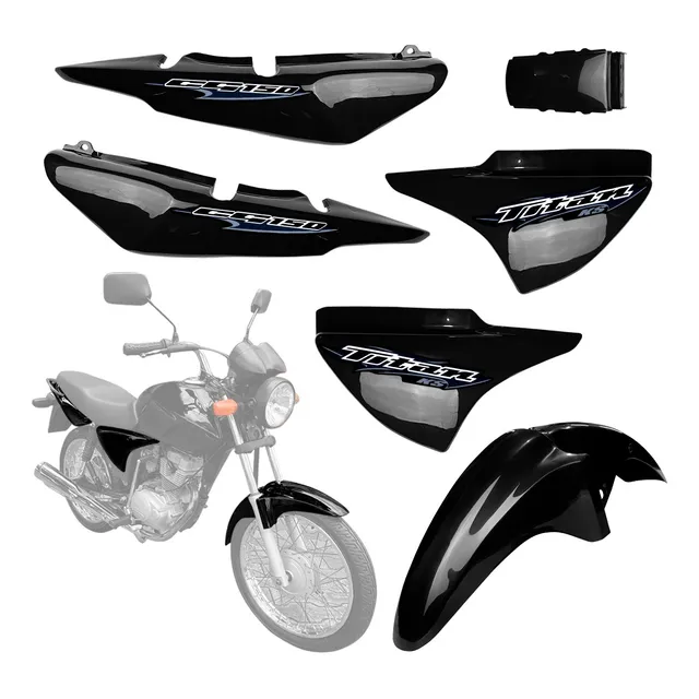 Kit Plástico Titan 150 Ks Es Esd 2004 A 08 Injetado Adesivos