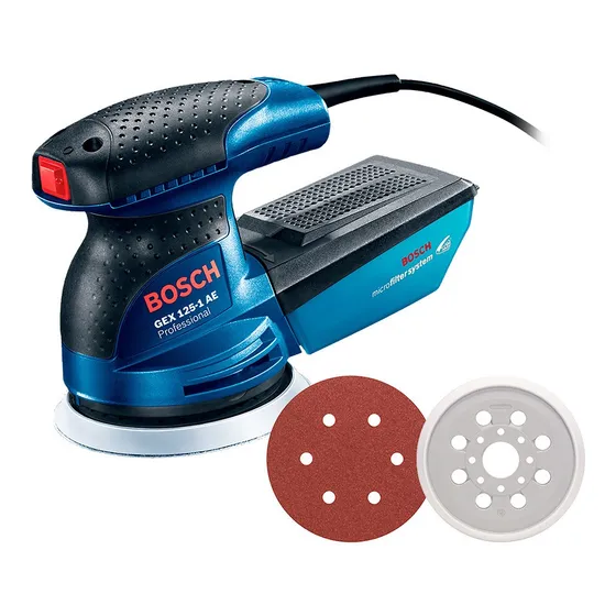 Lijadora profesional roto orbital Bosch Professional GEX 125-1 AE 06013875D0 con sistema velcro azul 250W 220V