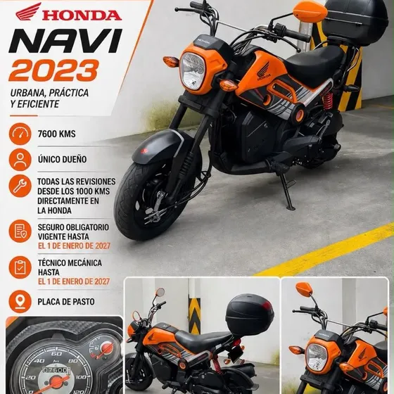 Moto Honda -navi, Parrilla Y Baul Y Documentos Al Dia