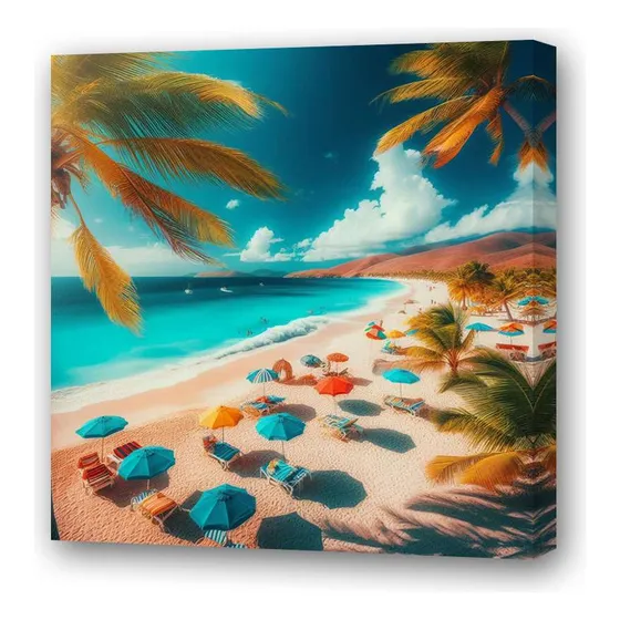 Cuadro 30x30cm Isla Margarita Paraíso Playero Beach M2