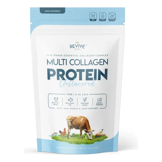 Multi Collagen Hydrolyzed Protein Powder (16oz) - 4y2qu