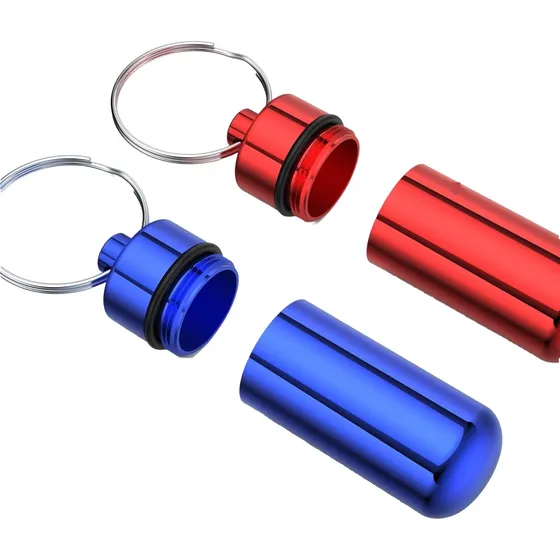 Pastillero Joyero  Metalico Aluminio Impermeable Viajero Dia