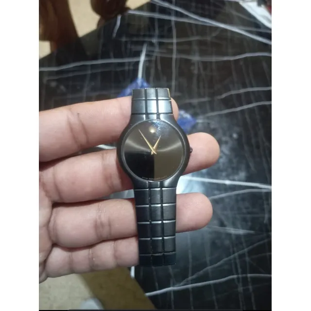 Reloj Original Cuarzo, Cristal D Saphiro Marca Movado Ambos