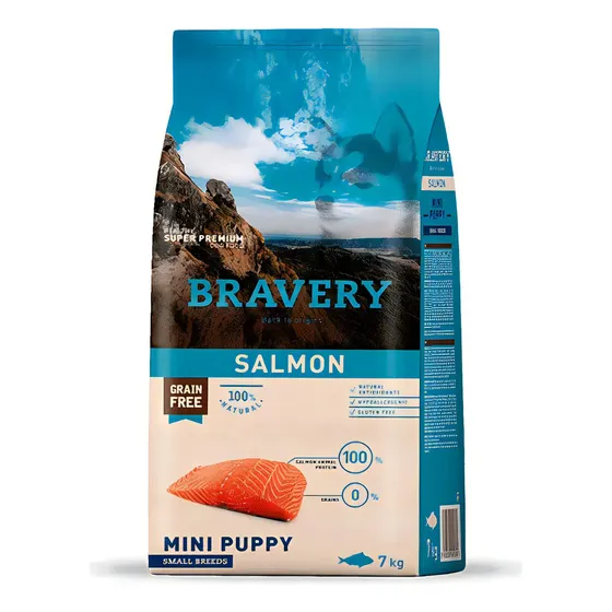 Bravery Salmón Mini Puppy cachorro raza pequeña 7 Kg | Cuotas sin interés