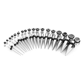 36 Unidades/set De Dilatadores De Oreja De Acero Inoxidable 36 Unidades/set De Dilatadores De Oreja De Acero Inoxidable