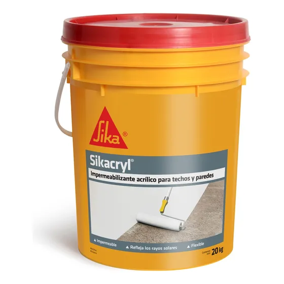 Sikacryl Impermeabilizante acrílico techos 20 Kg Blanco