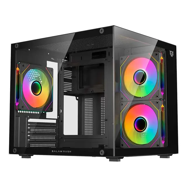 Gabinete Gamer Balam Rush Tank 3700 M-atx 3 Fan Br-943864 Negro