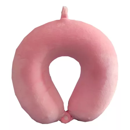 Cómodo Cojín Para El Cuello Almohada De Espuma Viscoelástica Rosa