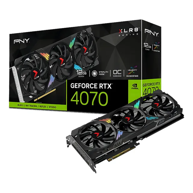 Tarjeta De Video Pny Geforce Rtx 4070 Xlr8 Gaming Verto Epic-x Rgb 12gb Gddr6x