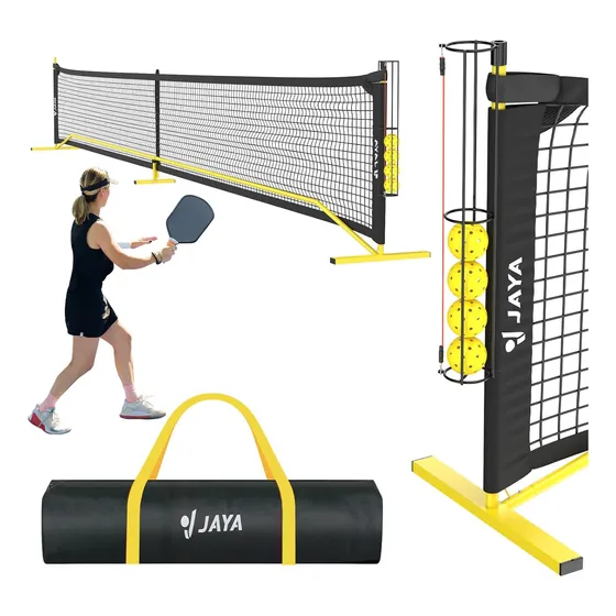 Red De Pickleball Ultra Estable Jaya Con Soporte Para Bolas 