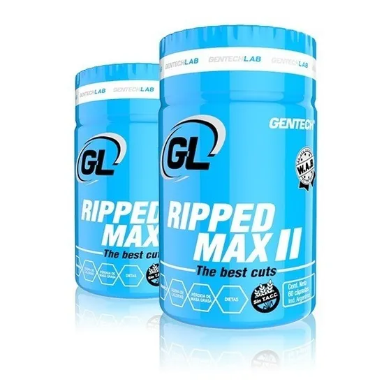 Ripped Max 2 240 Caps. Promo X 2 Gentech Labs Sin Tacc Quemador