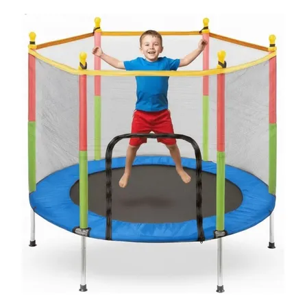 Pula Pula Cama Elástica Trampolim Infantil 1,4m Reforçado Preto Azul-marinho