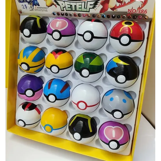 Pokebolas De Pokémon Incluye 2 Pokemones+ Calcomanías
