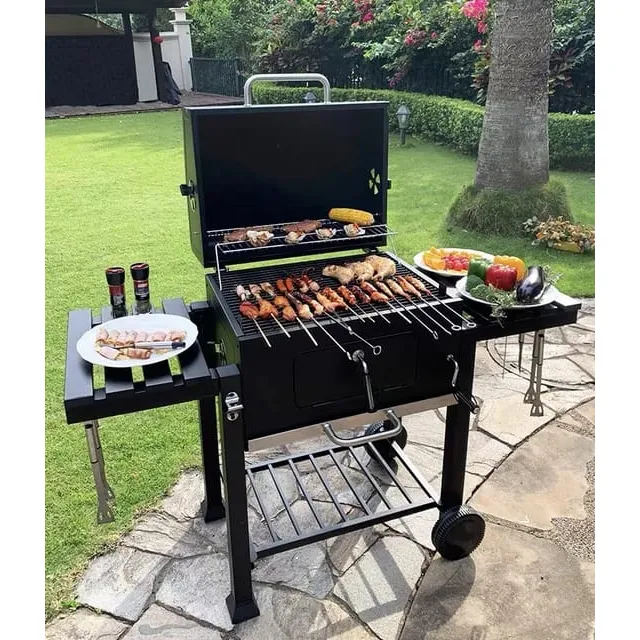 Parrilla Ahumador Bbq Al Carbón !gratis Soplador + Guante!