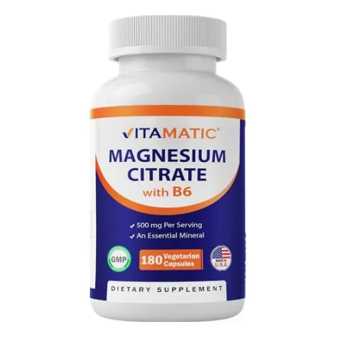 Citrato De Magnesio 500mg Vitamatic 180 Cápsulas Veganas