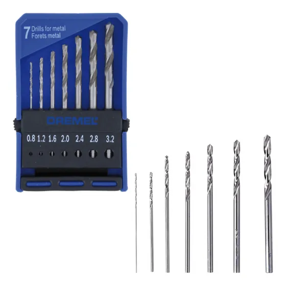 Juego De Brocas 628 Acero Rápido 0.8-3.2 Mm Dremel