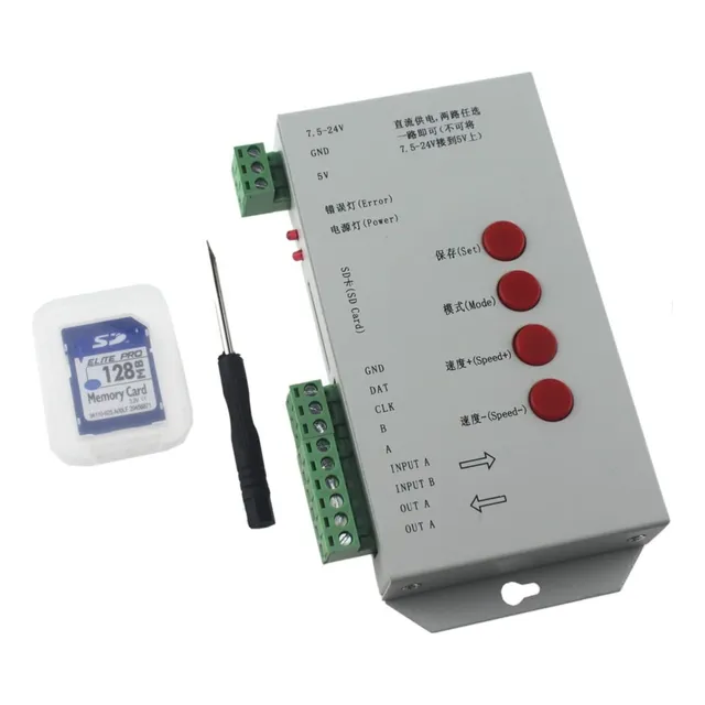 Controlador T1000 Para Cinta Y Modulo Led Ws2811 2048 Pixels