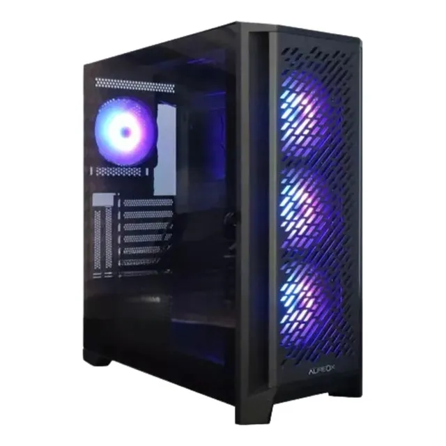 GABINETE GAMER AUREOX PROTEUS ARX410G COOLER RGB COLOR NEGRO