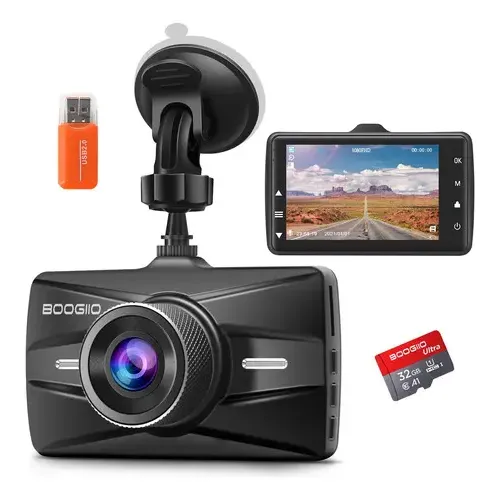 Cámara Dash Cam Frontal Boogiio 1080p Full HD Tarjeta SD 32GB | Cuotas sin interés