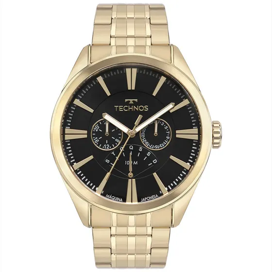 Relógio Technos Masculino Grandtech Dourado A Prova D'água