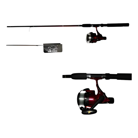 Set Caña Rio Lago Pescar Okuma + Carrete 1.80 Mts 2 Tramos