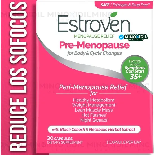 Estroven Alivio De La Perimenopausia Con Cohosh Negro 30caps Sabor Sin Sabor