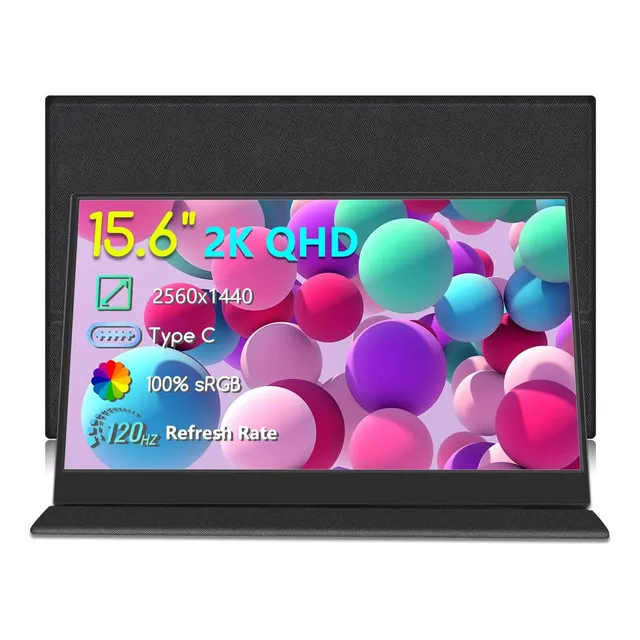 Monitor De Juego Portátil Ercgwop 15.6 120hz 2k, Monitor Por