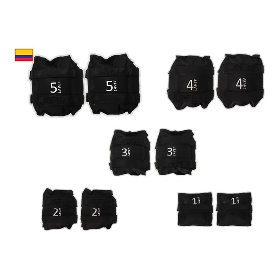 Combo Pesas Tobilleras, Muñequeras 5 Pares: 1k,2k,3k,4k Y 5k