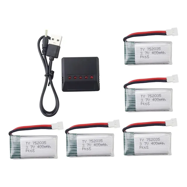 Batería Fytoo 3.7v 400mah Con Cargador 5 En 1 Para Syma Q11
