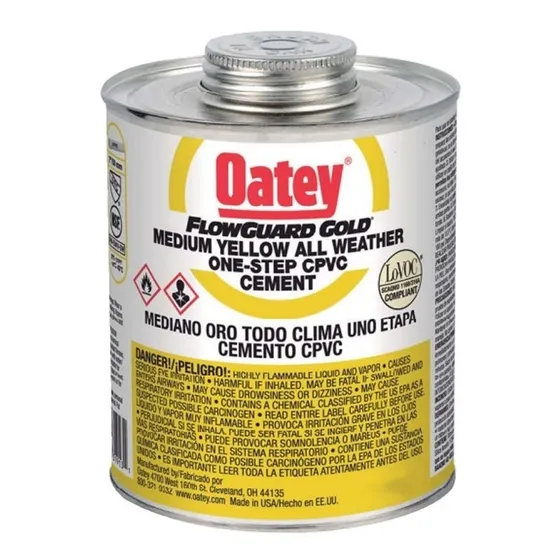 Pegamento Cpvc Oatey Flowguard Amarillo 32201 236ml 11100570