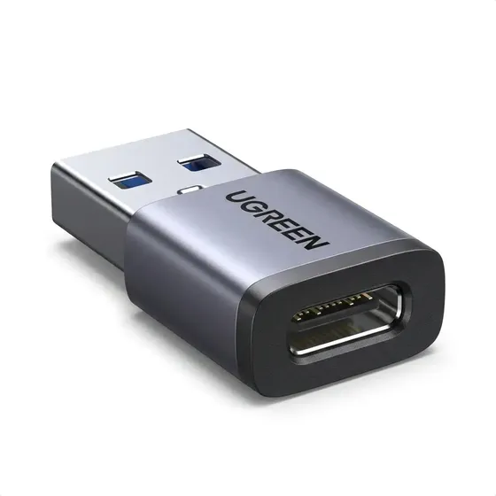 Adaptador - Usb-c 3.1 Hembra A Usb 3.1 Gen 2 Macho - 10gbps Gris