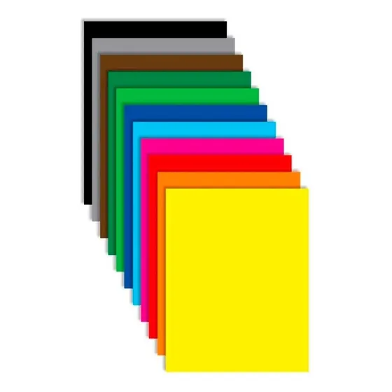 Papel Silueta 1/8 Colores Surtidos X 50 Unidades 