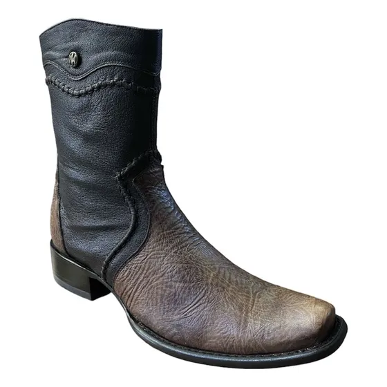 Bota Montana Original Piel Nutria Café Cierre Hombre Botin