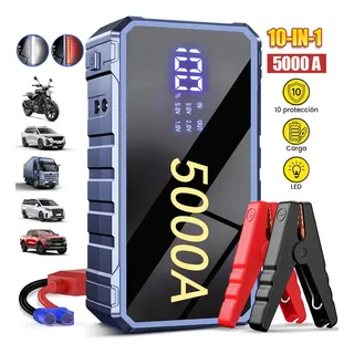 Auxiliar De Partida Portátil Maizelun 5000A Com 32000mAh, Auxiliar Partida Veicular 12V Veicular Para Carro, Moto, SUV Cortadores De Grama E Caminhão Com 3 Modos De Iluminação, Modo SOS E Tela De LED