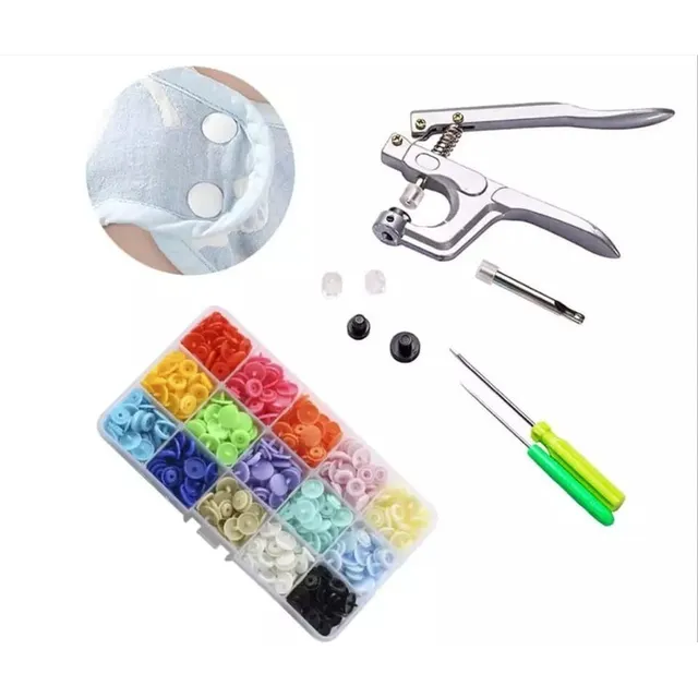 Kit Herramientas Broches Plásticos T3 T5 T8 + 150 Broches