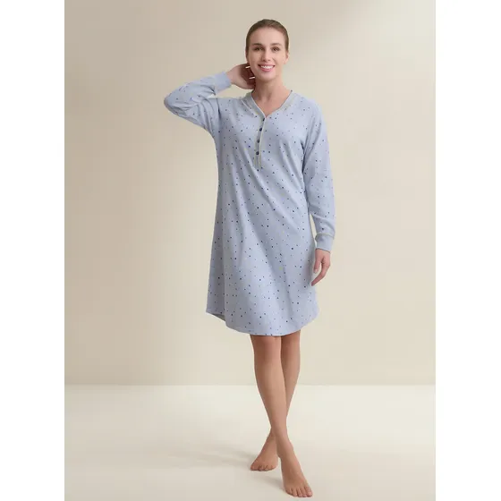 Beckil Cod 708 Camisola Dormir Algodón Gamuza Estampado 