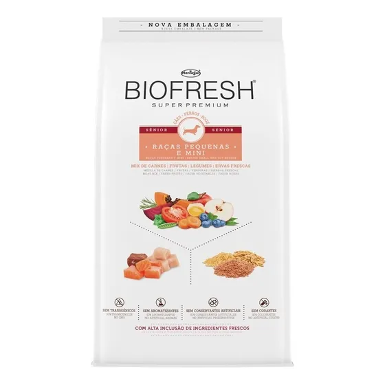 Ração Biofresh Sênior raças pequenas e mini 10.1kg