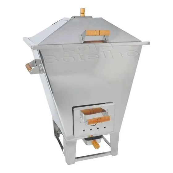 Churrasqueira A Bafo Inox Carvão + Reforçada - Tam Grande