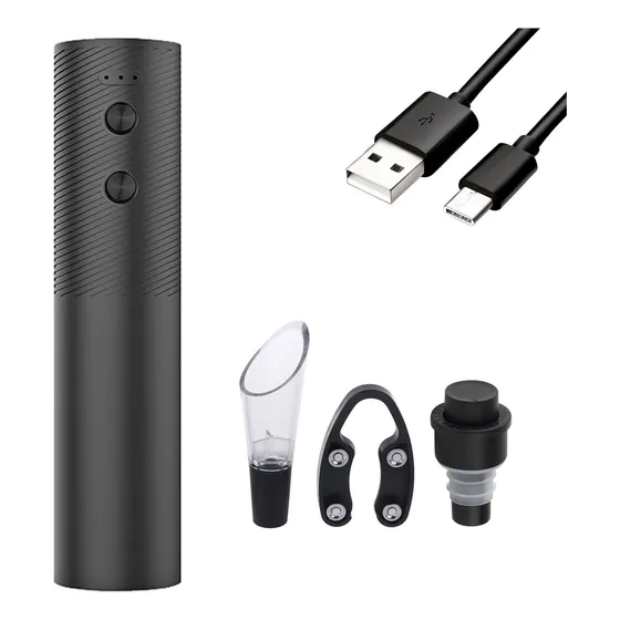 Sacacorchos Eléctrico Recargable Usb Abridor De Vinos Kt501