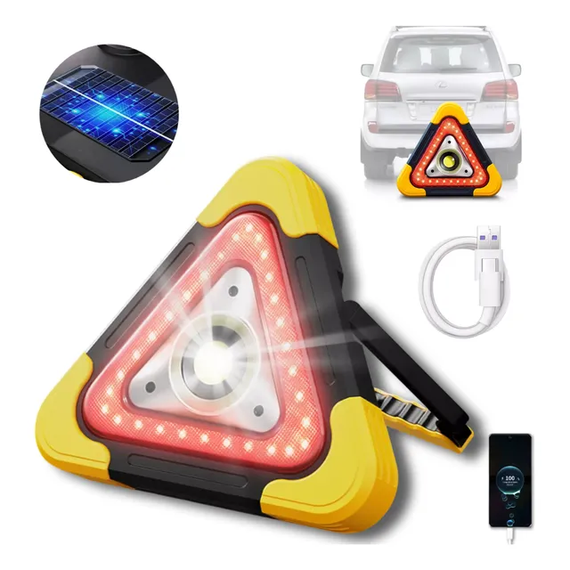 Triangulo Seguridad Led Solar Luces Emergencia Led Auto