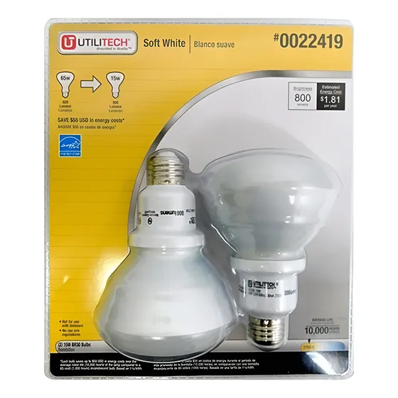 Bombillo Ahorrador 15w Par Tipo Reflector X2unidades