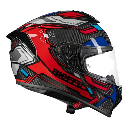 Capacete Bieffe B-carbon Connect Cor Preto Com Vermelho Desenho Slido Tamanho Do Capacete 56 Slido Brilhante