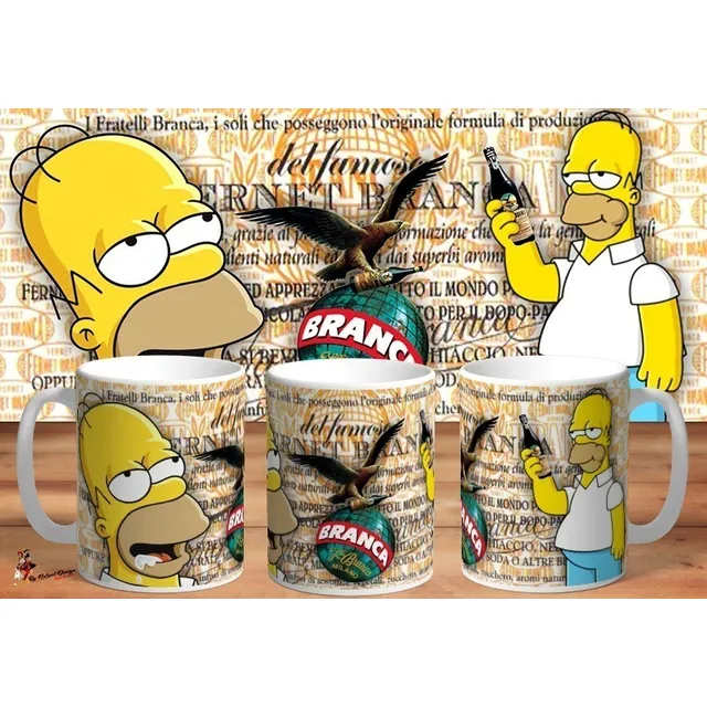 Taza Homero Fernet Branca Hd Art