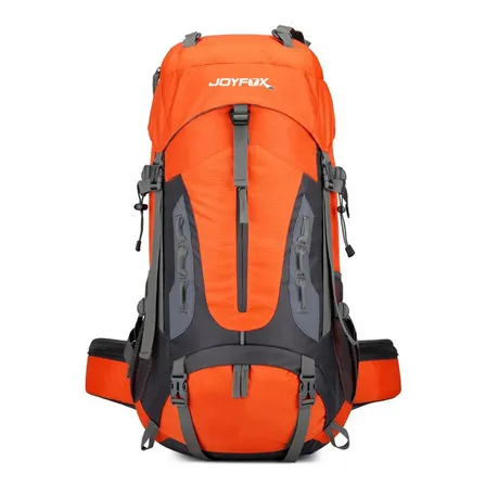 Mochila Cargueira Impermeável Trilha Camping Viagem Reforcada 65+5l Cor Laranja Desenho Do Tecido Nylon Joyfox Laranja-1
