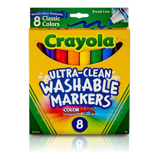 Rotuladores Lavables Ultralimpios Crayola, Línea Ancha, 8 Un Rotuladores Lavables Ultralimpios Crayola, Línea Ancha, 8 Un